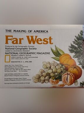 National Geographic 1984 Far West Vintage Travel Map 🗺️